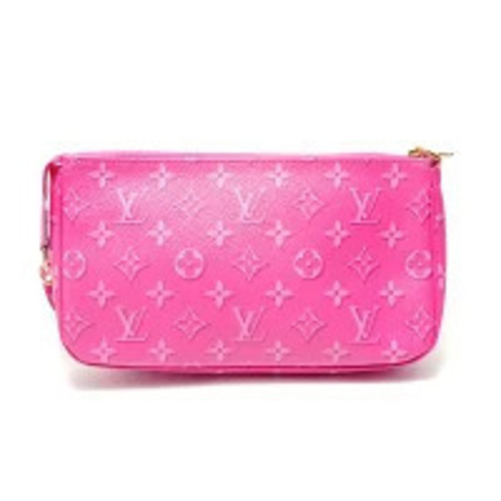 Louis Vuitton Pochette Accessoires Monogram Fuschia Pink Shoulder Bag Pink